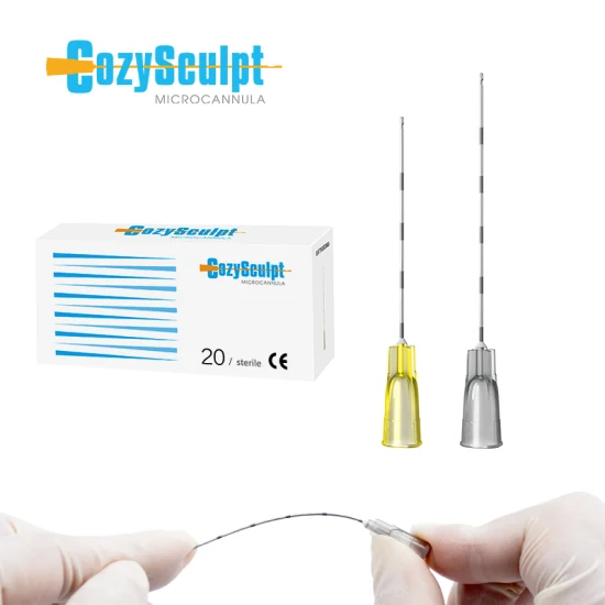 Micro cannula fine per filler dermico con ago a punta smussata da 18 g, 21 g, 22 g, 23 g, 25 g, 27 g, 38 mm, 50 mm